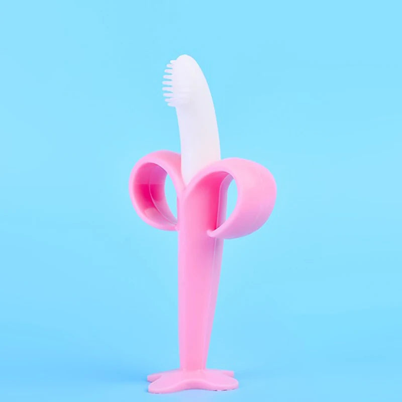 Baby Banana Silicone Teether Toothbrush