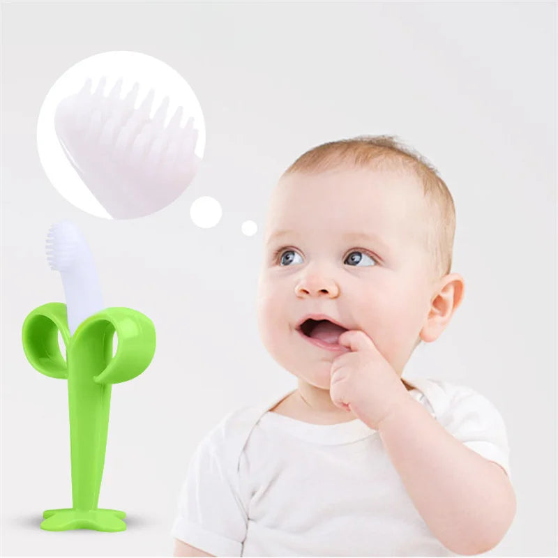 Baby Banana Silicone Teether Toothbrush