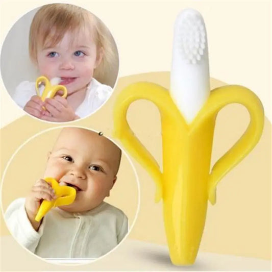 Baby Banana Silicone Teether Toothbrush