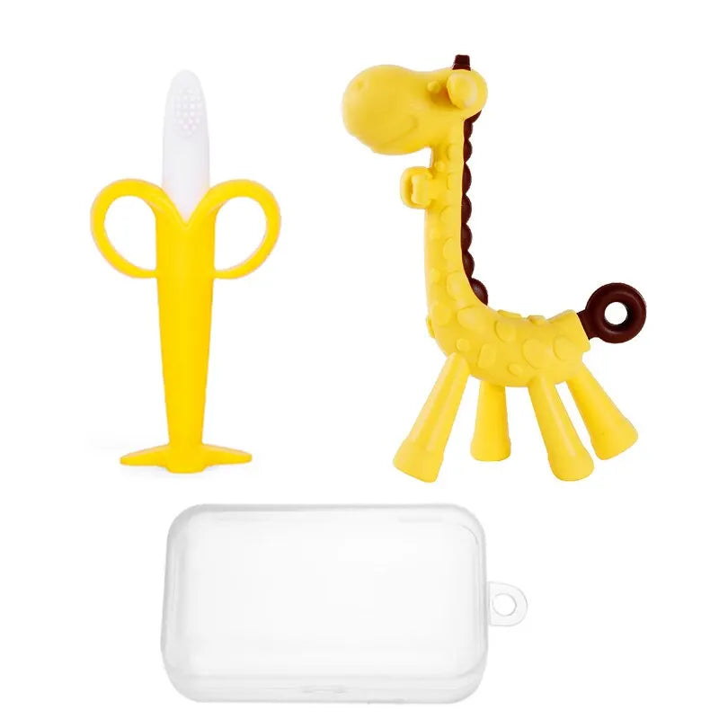 Baby Banana Silicone Teether Toothbrush