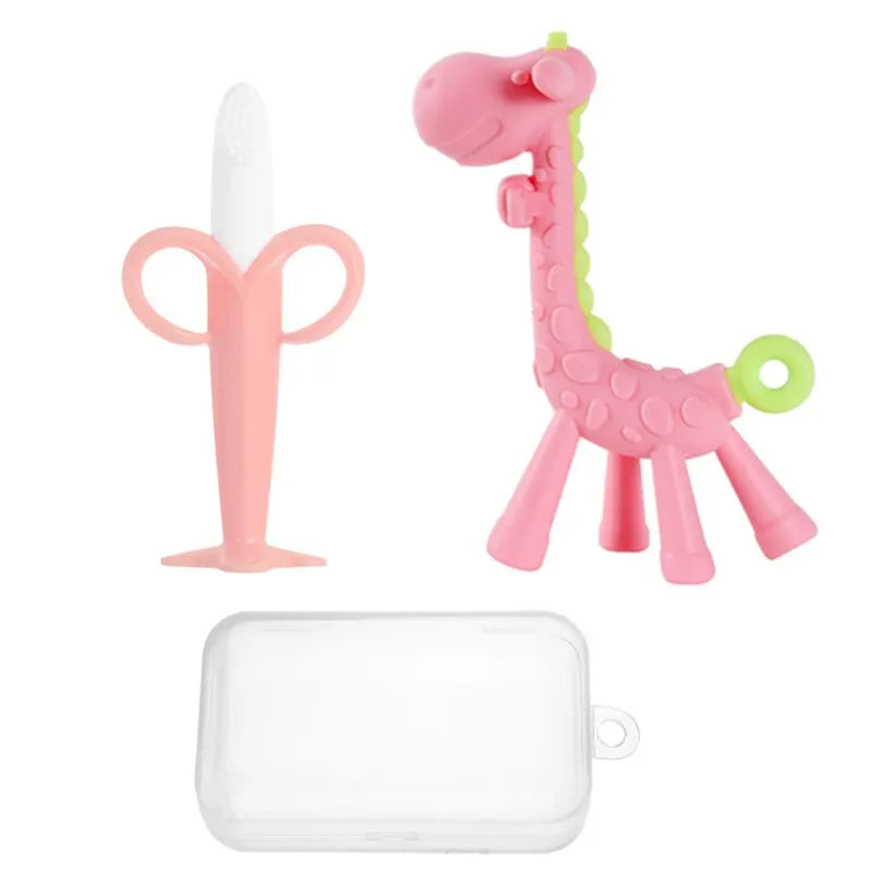 Baby Banana Silicone Teether Toothbrush