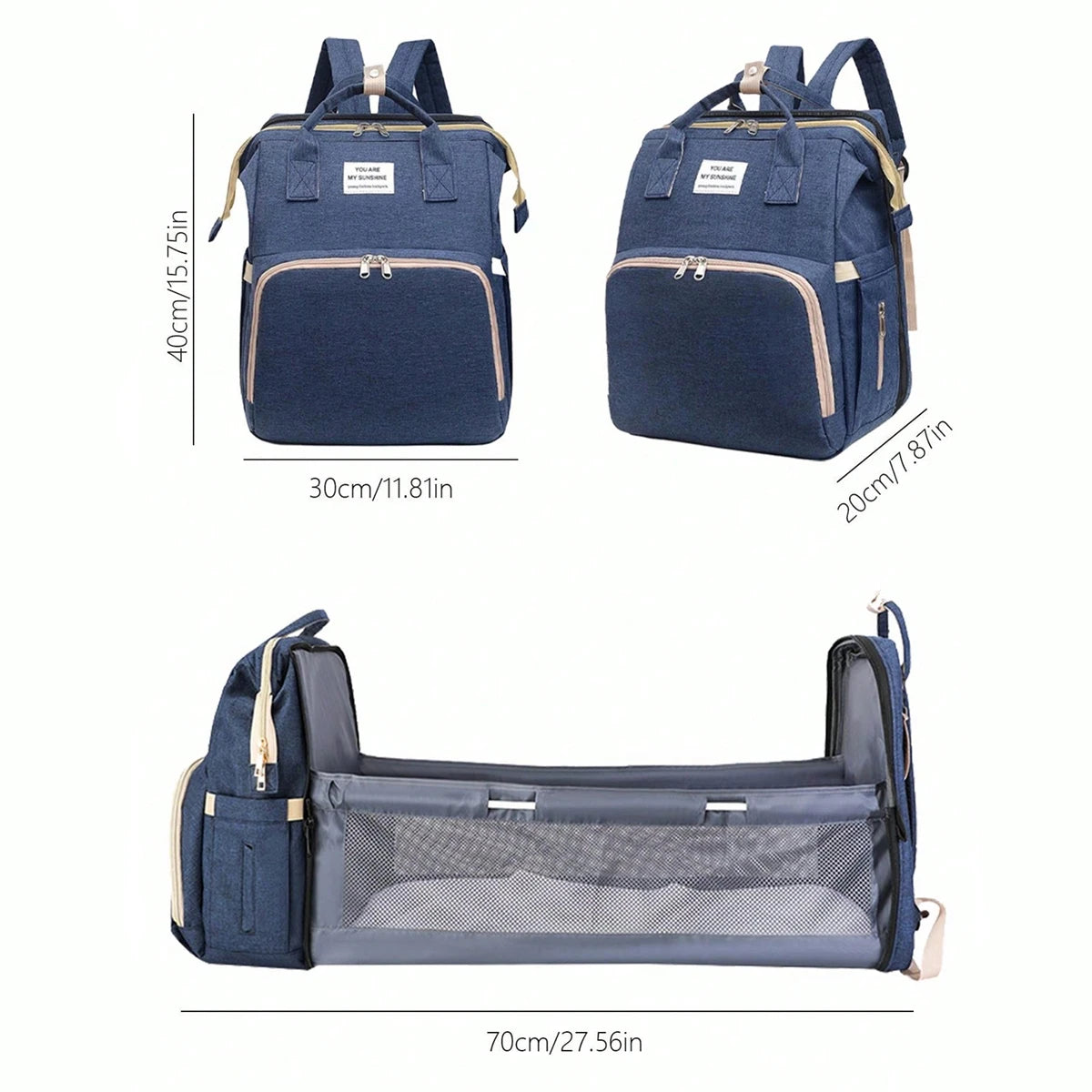 Foldable Diaper Bag with Changing Station